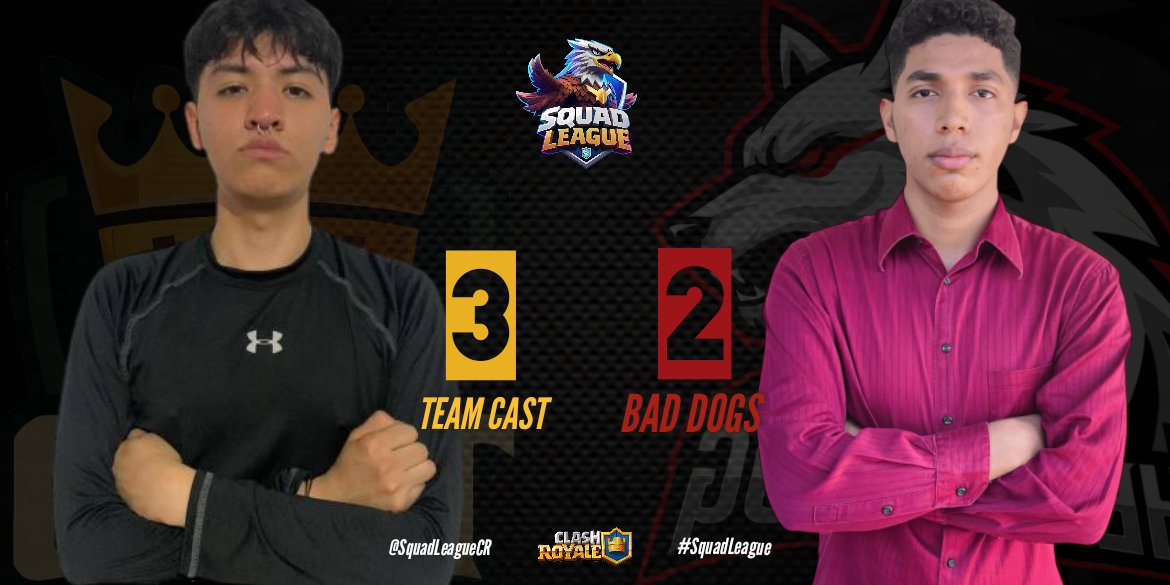 Squad League (@squadleaguecr) on Twitter photo #ClashRoyale | RESULTADOS 🦅
Primera Semifinal en un partido igualado donde Bad Dogs dio la sorpresa pero no les bastó ante un Team Cast decisivo siendo ya finalista en la Squad League.
• 🇲🇽 @TeamCast90308 3 - 2 🇵🇦 <a href="/Dogs_BadCR/">The Bad Dogs</a>
Gracias a <a href="/TDelta_CR/">Team Delta (Δ)</a> familia #SquadLeague #ClashRoyale | RESULTADOS 🦅
Primera Semifinal en un partido igualado donde Bad Dogs dio la sorpresa pero no les bastó ante un Team Cast decisivo siendo ya finalista en la Squad League.
• 🇲🇽 @TeamCast90308 3 - 2 🇵🇦 <a href="/Dogs_BadCR/">The Bad Dogs</a>
Gracias a <a href="/TDelta_CR/">Team Delta (Δ)</a> familia #SquadLeague