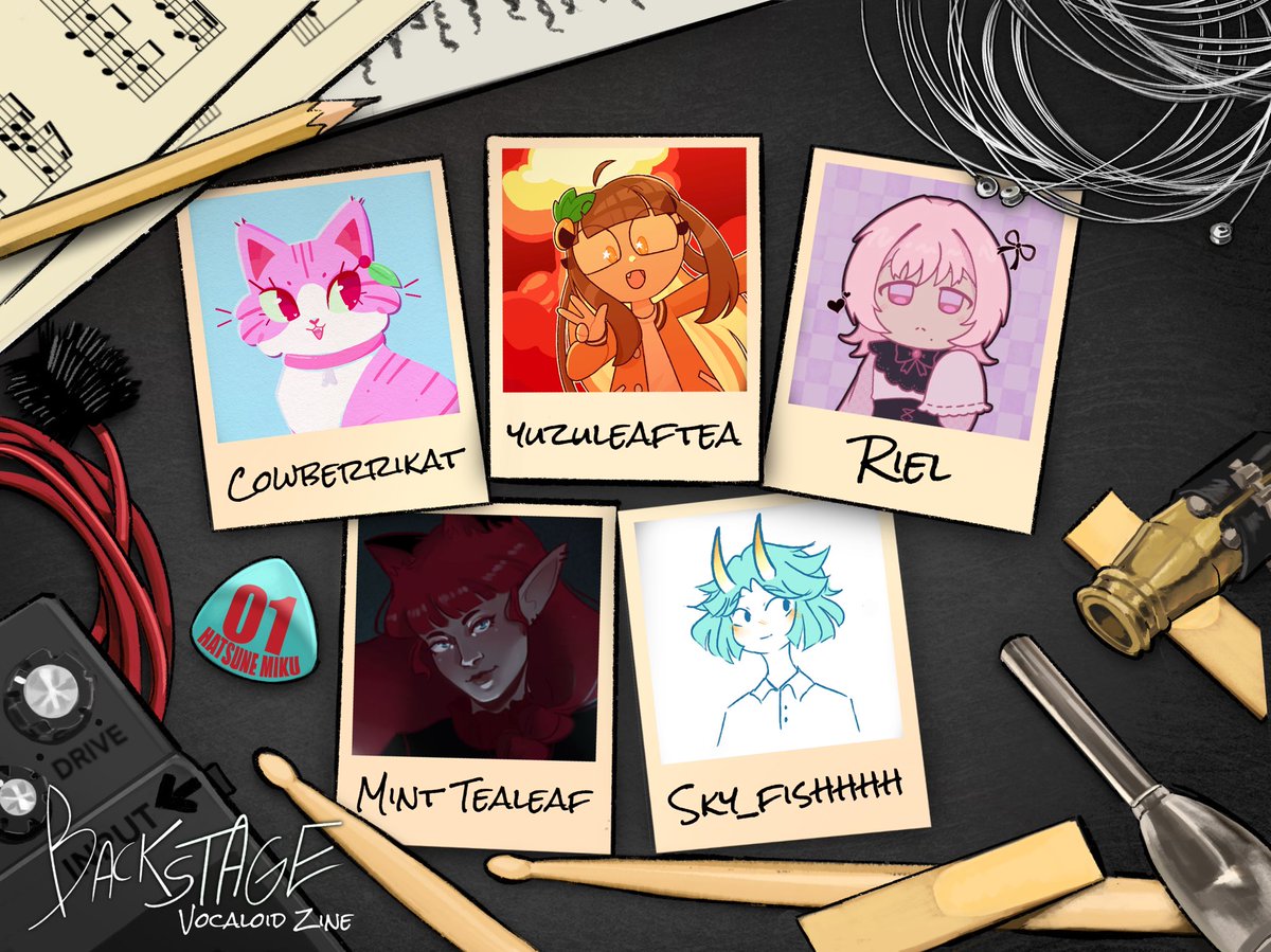 Backstage_Zine's tweet photo. For today we want to introduce these artists!

Cowberrikat @Cowberrikat , yuzuleaftea @yuzuleaftea , Riel @riel__star , Mint Tealeaf @minty_tealeaf &amp; Sky_fishhhh @sky_fishhhh

Make sure to check them out! https://t.co/OZtobomrBm