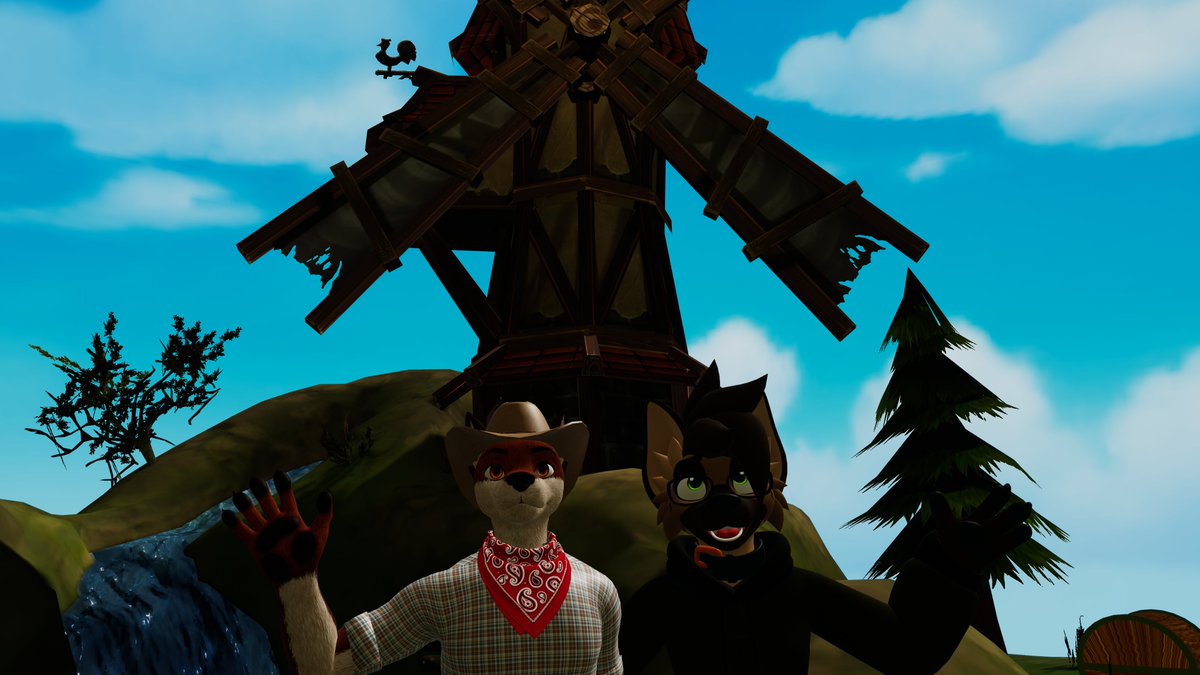 Always nice to go world hopping with <a href="/tsuyoto/">The Shep of Theseus</a>!  #VRChat #VRChatPhotography