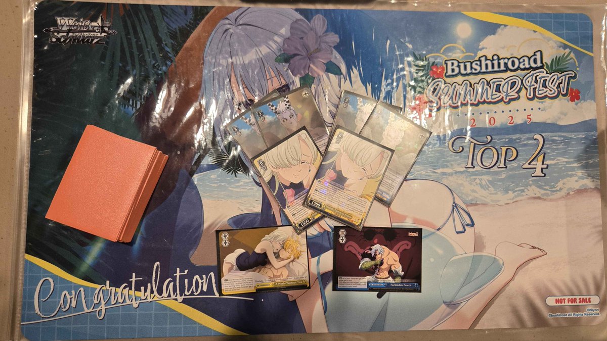 ShizukatzWS's tweet image. NVIMAX @nvimaxcollect (Locals/ショップ大会)
8 Players, 3 Rds Swiss
#ws2tcg #ヴァイスシュヴァルツ
1⃣ @pandasaber2000 Azur Lane (8 Goldbar)
2⃣ @Tythanin_Sakshi Overlord (8 Gate)
3⃣ @T0T0R0_ck Seven Deadly Sins (StockSoul/Pants)
4⃣ @yumioi1993 Dandadan (8 Choice)