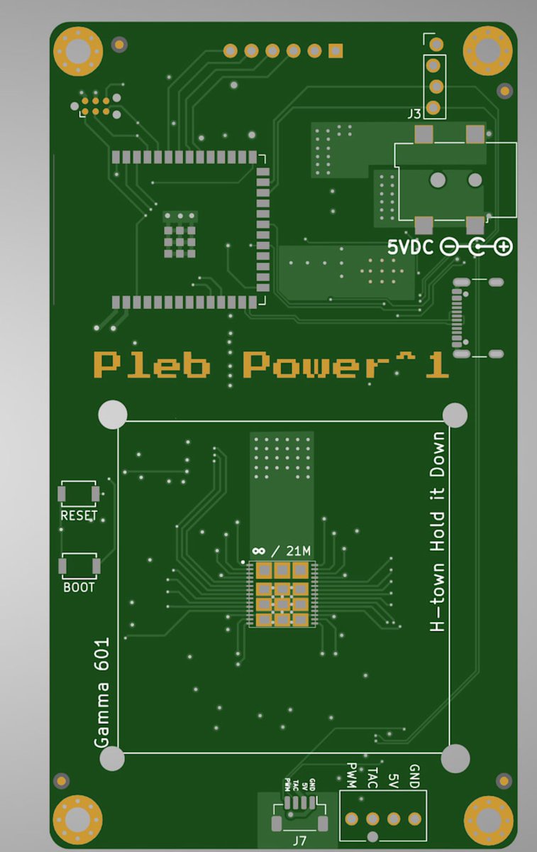 The new <a href="/PlebSource/">PlebSource</a> Bitaxe Pleb Power edition is coming very soon. Proto runs already paid for and we are BOM complete!

We made some fun mods! 
What color PCB yall want? Before we do our production run let us know