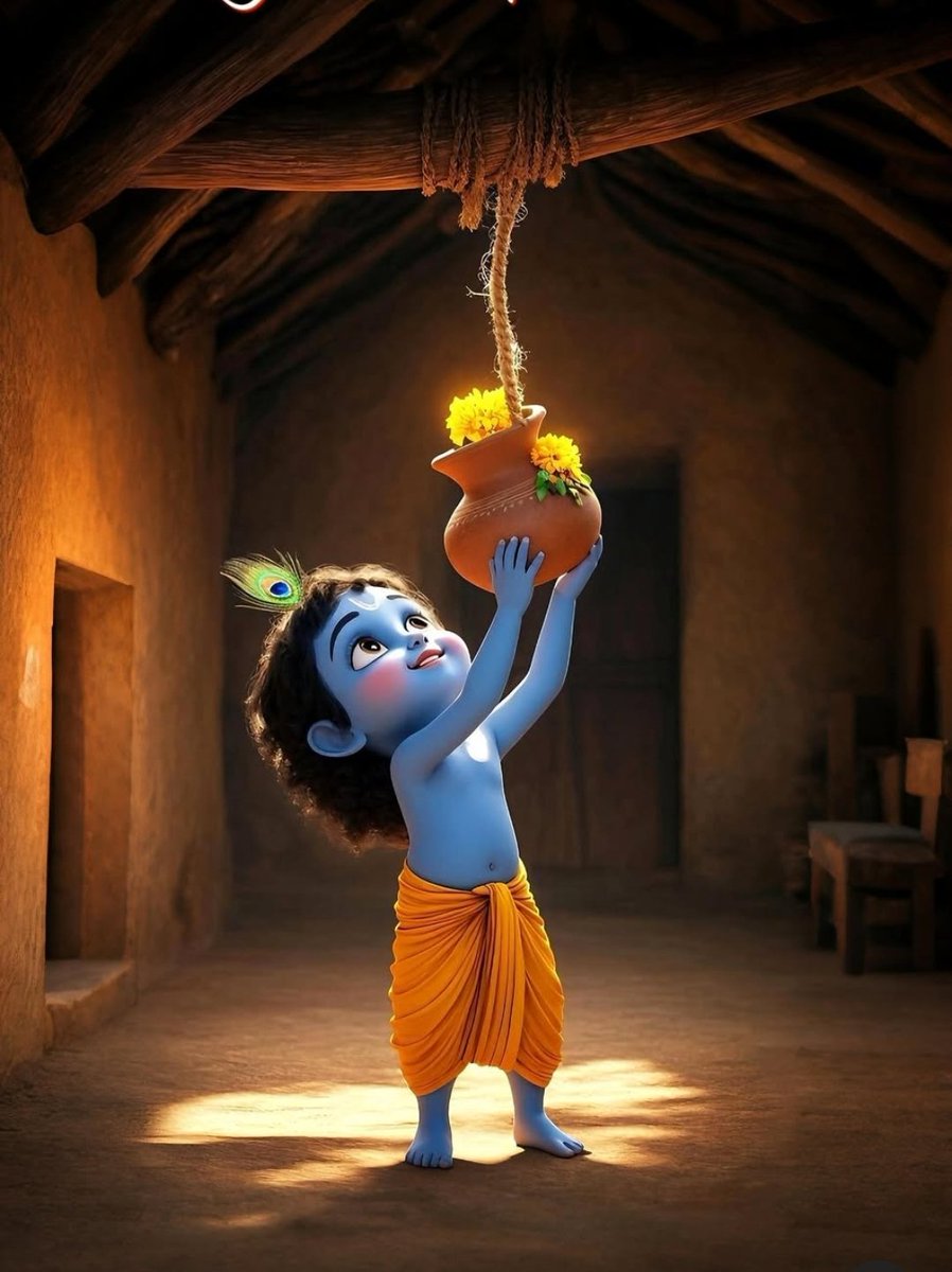 missintrover's tweet image. Drop a pic of Krishna from your gallery ♥️
#MakhanChor 🤌🫠