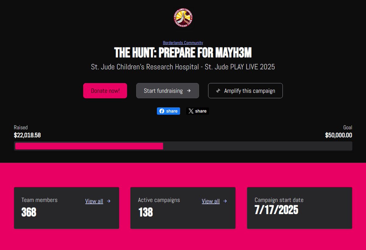 Karma (@badkarmalucky) on Twitter photo The Hunt Day #1 is off to a BANGER of a start! $22k raised for <a href="/StJudePLAYLIVE/">St. Jude PLAY LIVE</a> so far and we haven't even finished the day yet.
The chat is trying to FORCE me to play FL4K. Please send help. twitch.tv/badkarma The Hunt Day #1 is off to a BANGER of a start! $22k raised for <a href="/StJudePLAYLIVE/">St. Jude PLAY LIVE</a> so far and we haven't even finished the day yet.
The chat is trying to FORCE me to play FL4K. Please send help. twitch.tv/badkarma