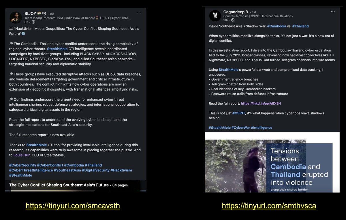 JillVal15828183's tweet photo. 🚨 Cyber Shadow War in Southeast Asia 🚨
Who really dominates the battlefield of #Cambodia vs #Thailand hack grp? #NXBBSEC VS #Anonymous,  #HIME666 VS #Killnet — the digital frontlines are heating up. 🔥 We tracked their moves. question is: Who strikes next? 👀 @stealthmole_int https://t.co/D5X1mFaR9V