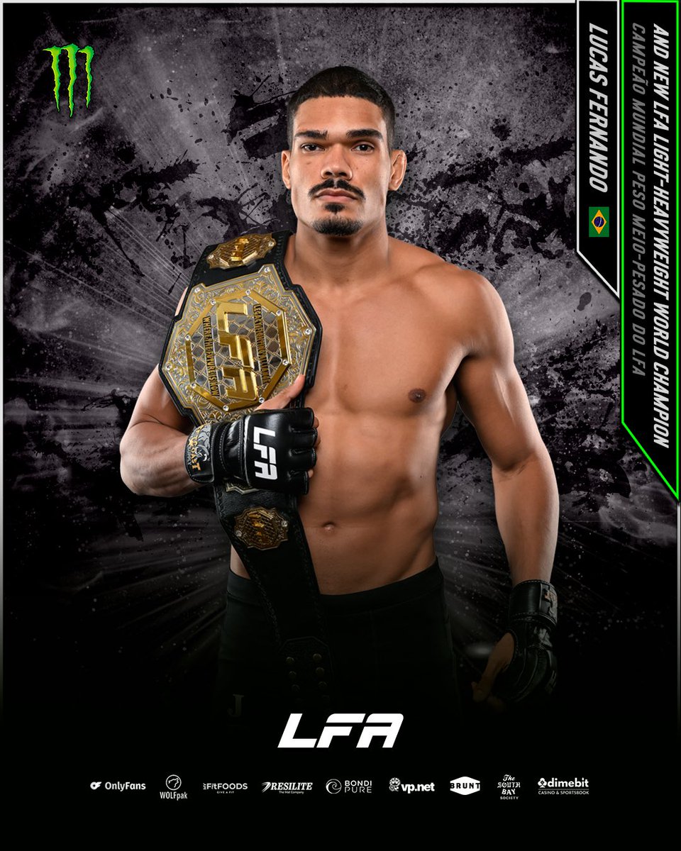 #AndNew LFA Light-Heavyweight World Champion 🏆🔥🇧🇷

<a href="/Fernandommakick/">Lucas Fernando</a> 

Lucas Fernando def. Phillip Latu via TKO at 1:03 of Round 1

🇺🇸
#LFASiouxFalls
#LFA214