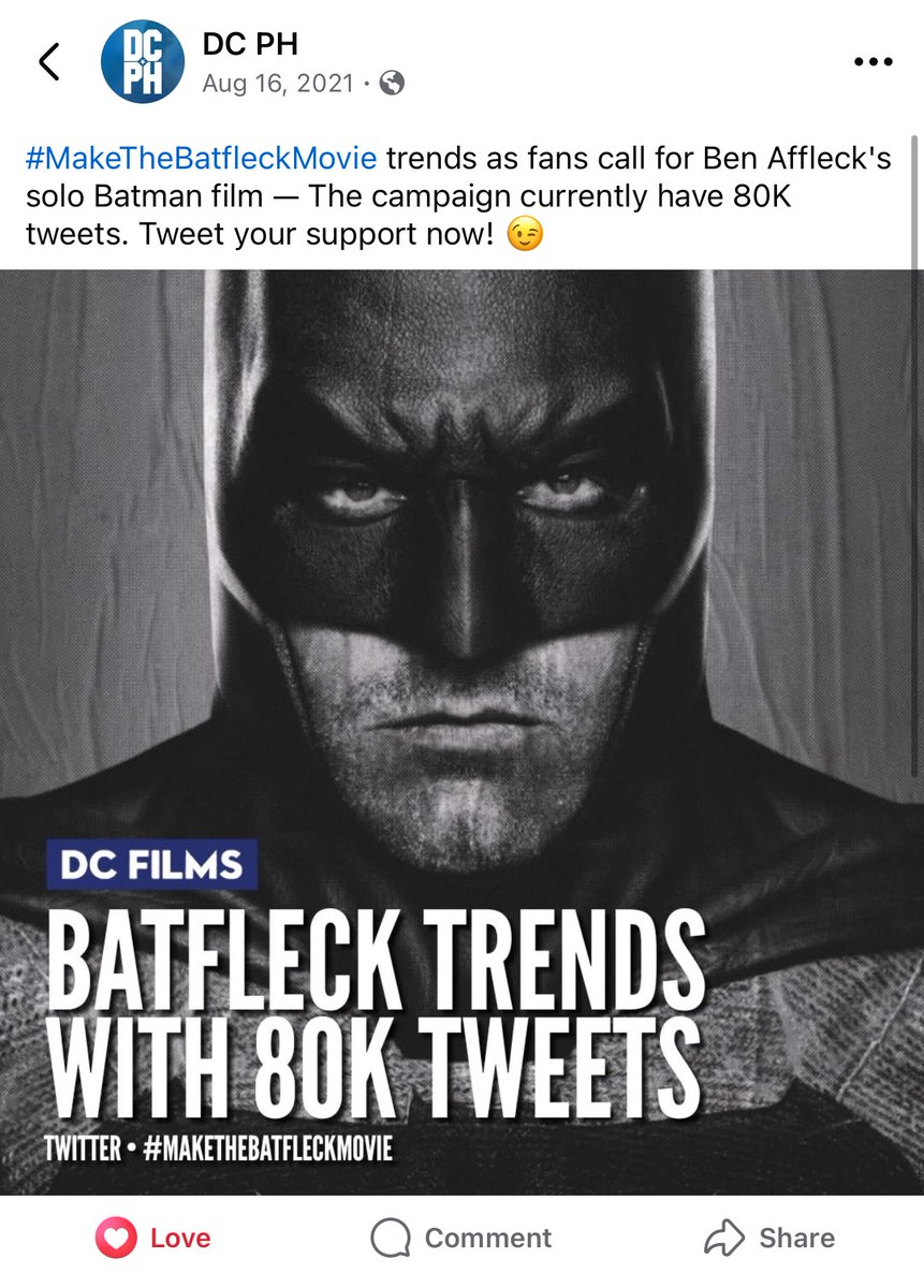 #MakeTheBatfleckMovie memories from 2021