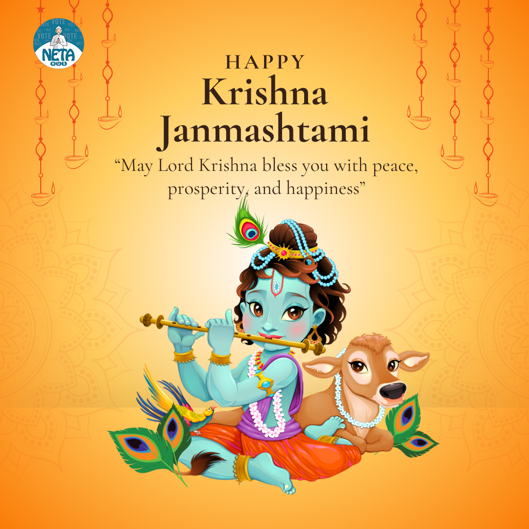 Netahub's tweet photo. On this holy Janmashtami, let’s celebrate the birth of Shri Krishna—the symbol of love, wisdom, and joy. May Kanha’s blessings fill your home with happiness, peace, and endless devotion. Jai Shri Krishna! 💙🦚
.
.
#Janmashtami #KrishnaJanmashtami #HappyJanmashtami https://t.co/hDo1TEhHRM