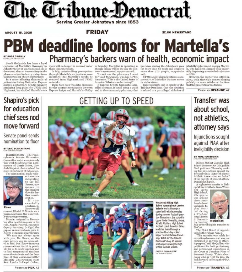 LandenValente_'s tweet image. Pretty cool I got on the cover of The Tribune-Democrat, #sixteen #almosttime  #FridayNightLights