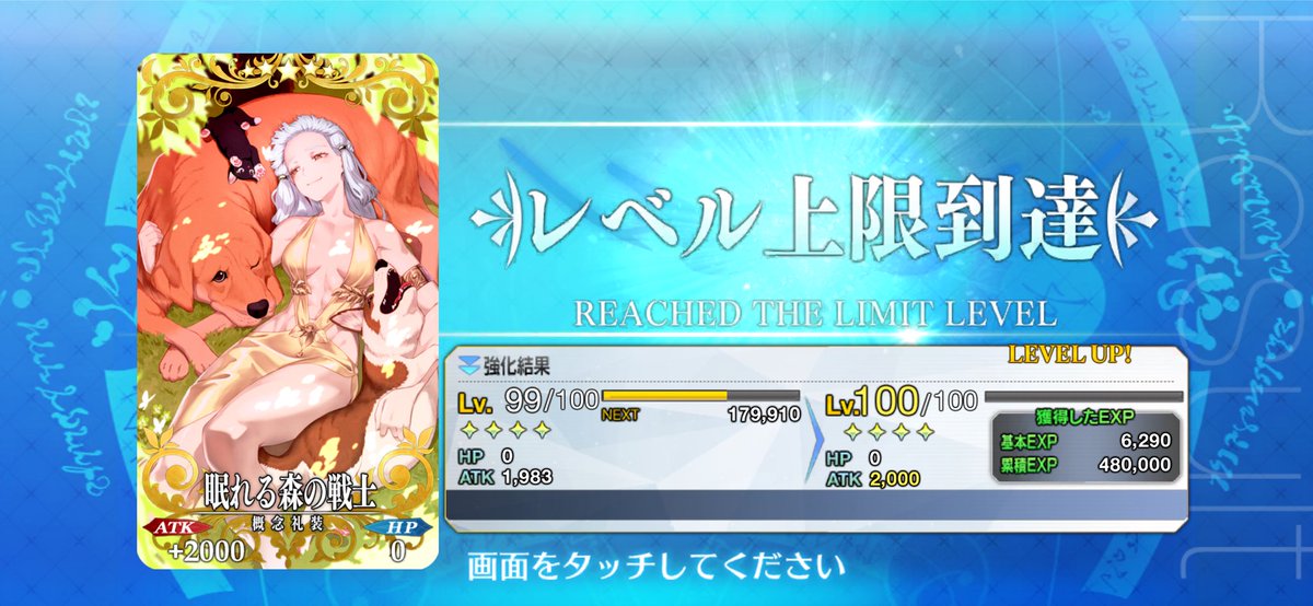 火力特化イベ礼装レベル100にしました👊