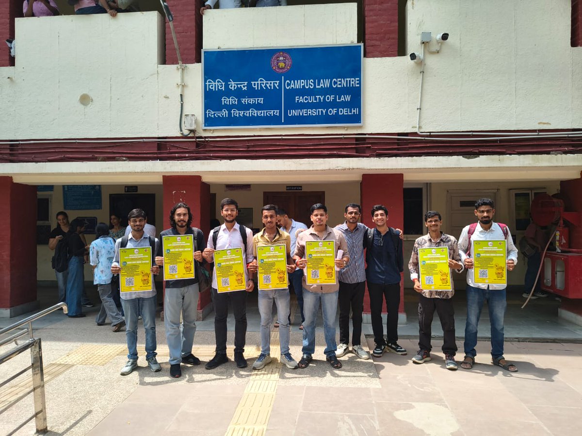 clcdu's tweet photo. As Nationwide Drug Awareness Campaign to be observed from 15-16 August as well as the commemoration of 5th Anniversary of 'Nasha Mukt Bharat Abhiyan'the Anti-Drug and Anti-Smoking committee of Campus Law Centre successfully conducted a 2 day awareness drive from 13-14 August 2025 https://t.co/eeH82Z7f0i