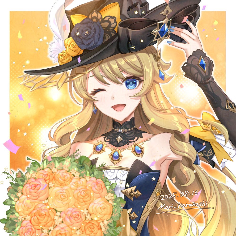 ナヴィアお誕生日おめでとう！💐✨
どんな時でも前向きなナヴィアが大好き
#ナヴィア生誕祭2025 #Navia #GenshinImpact