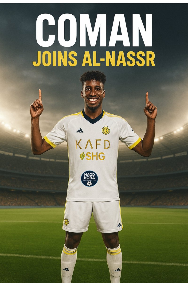 ☀️ الشمس صارت أروع مع كومان! ☀️
الفرنسي كينغسلي كومان يسطع في سماء الرياض ليرسم فصلاً ذهبياً جديداً مع العالمي 💛⚡
ملك الأجنحة يبدأ رحلته ليكتب التاريخ في الدوري السعودي ✨

#كومان #النصر #الدوري_السعودي #Coman #AlNassr #SaudiProLeague #SPL #Football #ComanNassrawi