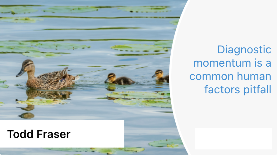 Osler (@oslertech) on Twitter photo Diagnostic momentum : a common human factors error in healthcare.
A great new article by <a href="/Sunnydoc72/">Todd Fraser</a>
oslercommunity.com/s/preview/arti…
#humanfactors #CPDHome #CPDHomes #juniordoctors #doctors #juniordocs #tipsfornewdocs #FOAMed #medtwitter #meded Diagnostic momentum : a common human factors error in healthcare.
A great new article by <a href="/Sunnydoc72/">Todd Fraser</a>
oslercommunity.com/s/preview/arti…
#humanfactors #CPDHome #CPDHomes #juniordoctors #doctors #juniordocs #tipsfornewdocs #FOAMed #medtwitter #meded