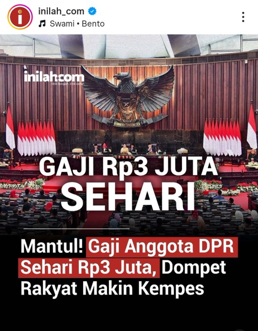 Yang mengerikan dari anggota DPR bukan gajinya, tapi bancakan proyek dan korupsi berjamaahnya!
