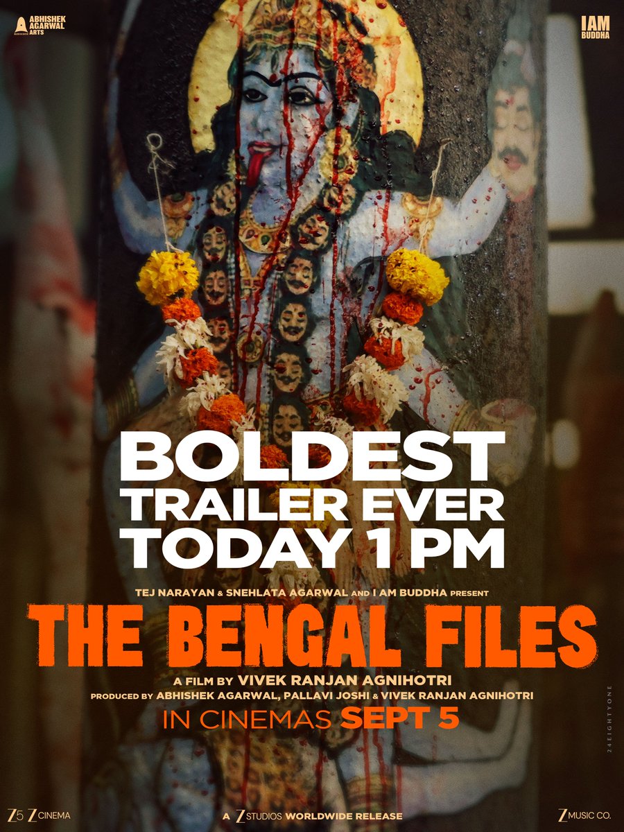 Vivek Ranjan Agnihotri (@vivekagnihotri) on Twitter photo On 16th August 1946, Direct Action Day unleashed a horrific Hindu genocide.
Today at 1 PM, the world will know the truth of this Hindu genocide.
Dropping the trailer of #TheBengalFiles on <a href="/ZeeStudios_/">Zee Studios</a> YouTube channel.
BOLDEST FILM EVER.
#RightToLife On 16th August 1946, Direct Action Day unleashed a horrific Hindu genocide.
Today at 1 PM, the world will know the truth of this Hindu genocide.
Dropping the trailer of #TheBengalFiles on <a href="/ZeeStudios_/">Zee Studios</a> YouTube channel.
BOLDEST FILM EVER.
#RightToLife