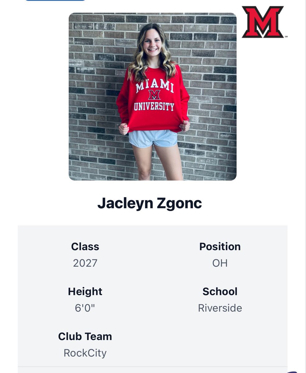 Lorna Zgonc (@lornazgonc2032) on Twitter photo So proud of my sister for being ranked the #2 top outside hitter in the state of Ohio and ranked the 5th overall player in Ohio.
<a href="/ohiovarsity/">Ohio Varsity</a> <a href="/Riverside_Vball/">Riverside Volleyball</a> So proud of my sister for being ranked the #2 top outside hitter in the state of Ohio and ranked the 5th overall player in Ohio.
<a href="/ohiovarsity/">Ohio Varsity</a> <a href="/Riverside_Vball/">Riverside Volleyball</a>
