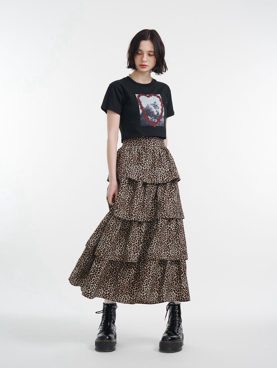 jt_nagoya's tweet photo. 🎠NEW ARRIVAL🎠

パターンティアードロングスカート
BRN/BLK
¥9,900 tax in

今シーズンイチオシのティアードロングスカート🥨
動きのあるフリルのボリューム感が春夏のスタイリングを華やかにアップデートします🌸

 #jouetie  #名古屋パルコ 

🍒店舗通販
☎052-2422-5633 https://t.co/CW320jLNY0