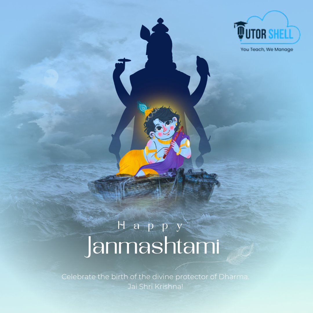tutorshell's tweet image. 🌼🎻 Happy Janmashtami!
On this divine occasion, may Lord Krishna inspire every student to learn with curiosity, lead with compassion, and grow with wisdom.
Wishing our TutorShell family endless joy, prosperity, and success. Jai Shri Krishna! 🙏✨
#TutorShell #Janmashtami