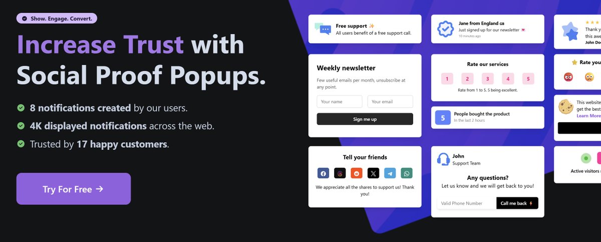 PopNotifyio's tweet image. Show. Engage. Convert.