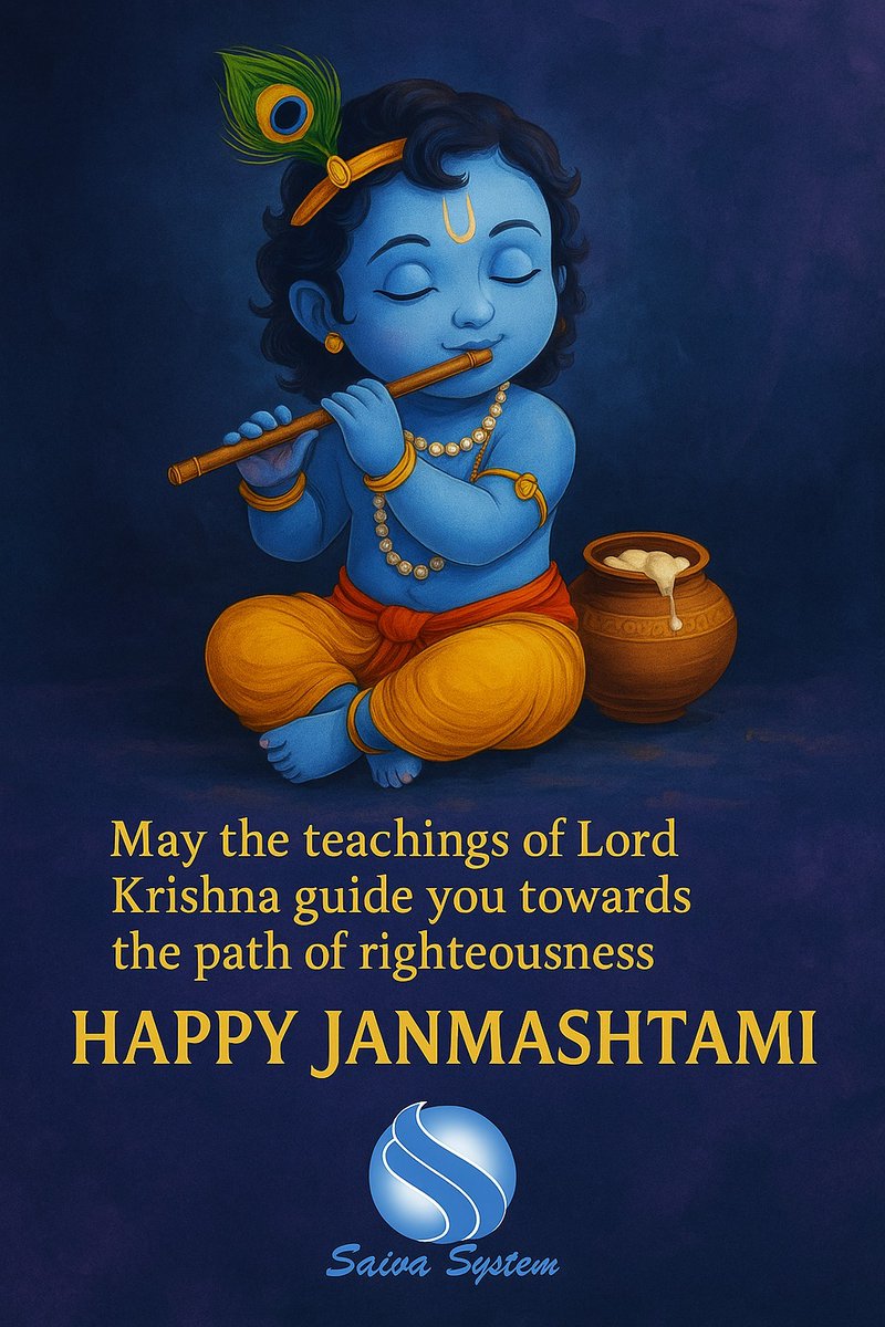saivasystem's tweet photo. 🌸🙏 Wishing You a Blessed Janmashtami 🙏🌸
#HappyJanmashtami #Janmashtami2025 #KrishnaJanmashtami #LordKrishna #KrishnaBlessings #HareKrishna #SpiritualWisdom #PathOfRighteousness #KrishnaBhakti #DivineLove #JanmashtamiCelebration #KrishnaQuotes https://t.co/lzPw5rOgbp