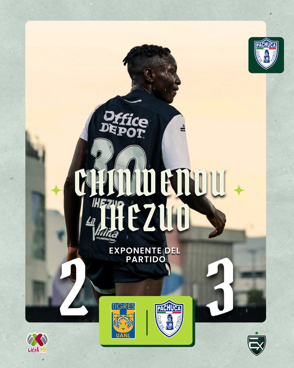 ¡LAS DIOSAS DEL VIENTO APAGARON EL VOLCÁN! 🌬🌋

Las Tuzas ganaron por primera vez a Tigres como visitantes, con marcador de 2-3, y además les quitaron el invicto. 👌

 #AP25 #ligamxfemenil #futbolfemenino #Tigres #Pachuca #Tuzas #amazonas #J7