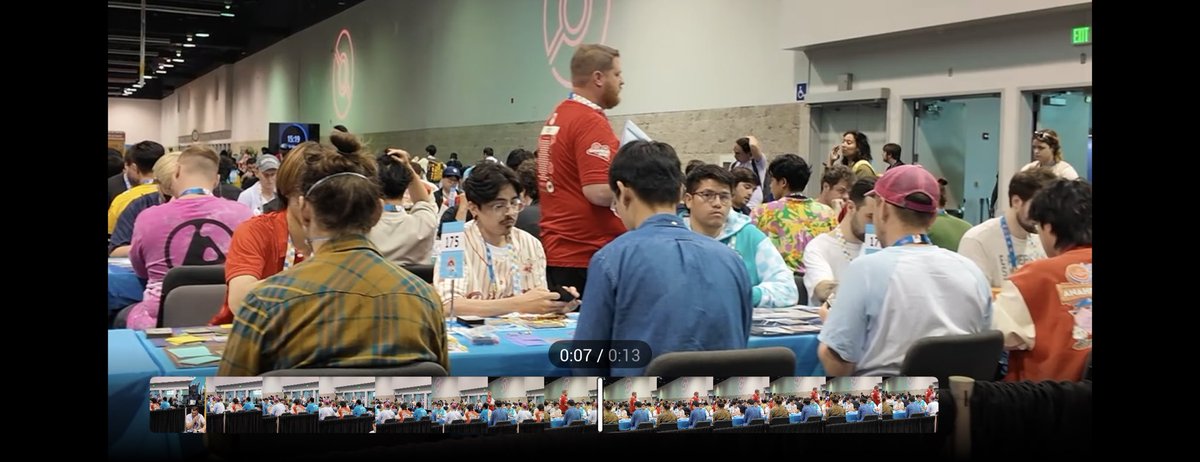 got pretty sad after round 4 where I lost my dice case, talked to some of my opps and lastly went to lost and found to no success. Back at my hotel my gf was showing me some footage she took of me while playing , and  coincidentally recognized the player beside me from the post