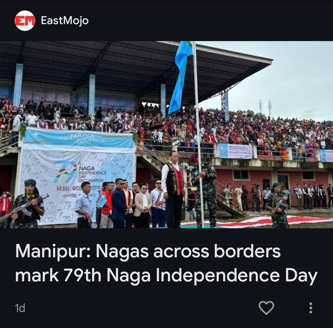 While India celebrates its auspicious 79th Independence Day there's been another element celebrating Naga (#IllegalImmigrants) Independence Day in #Manipur eastmojo.com/manipur/2025/0…