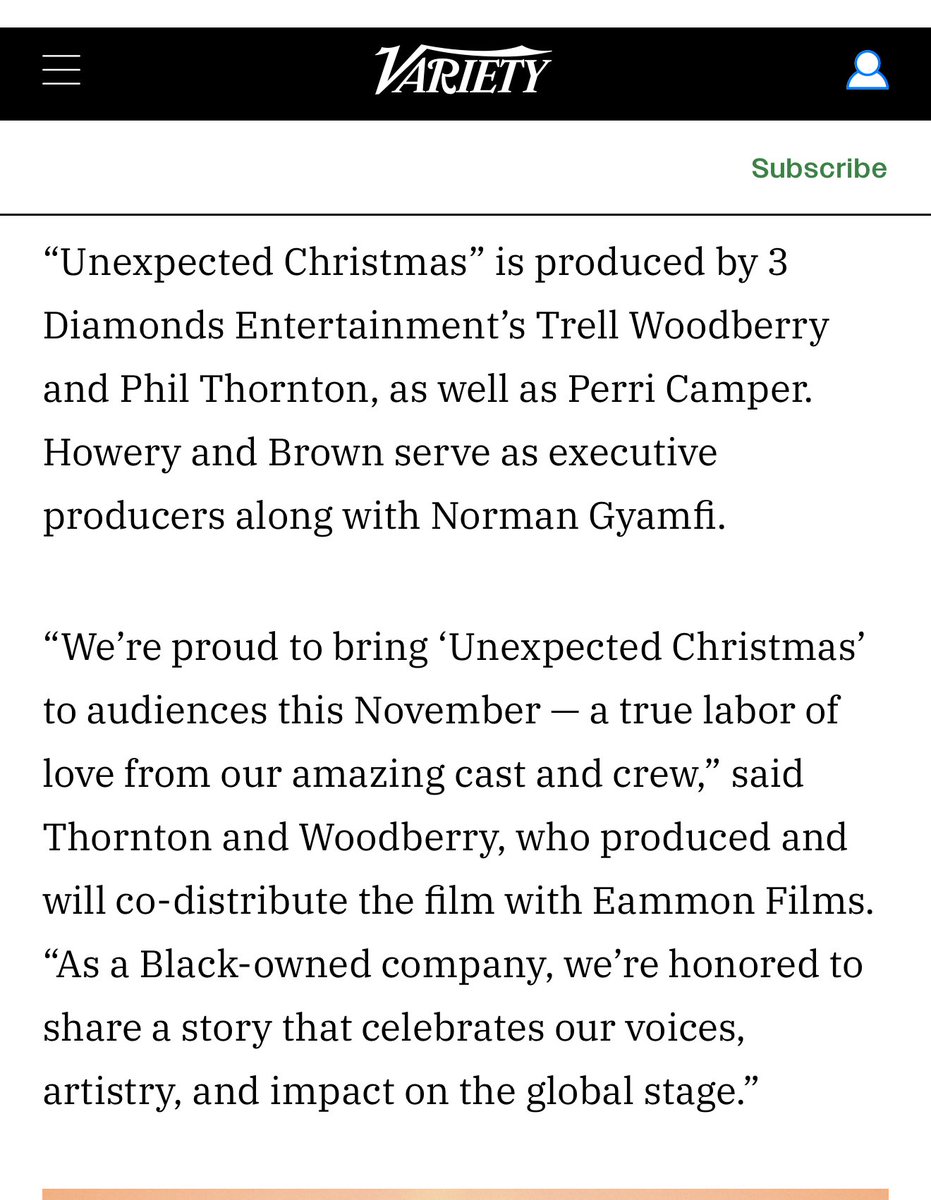 phillionaire's tweet photo. 🎬✨ It’s official! My first film under #3Diamonds is hitting theaters this holiday season.
Unexpected Christmas arrives November 7, 2025. Proud of our team for bringing this magic to life. Let’s go! ❤️🎄
#UnexpectedChristmas #3DiamondsFilms #InTheaters #FilmProducer https://t.co/Qi1iqTMsNT