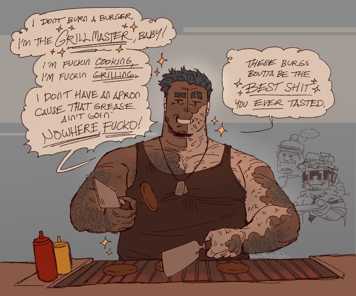 Guest 1337 based off of a grilling tangent I went on #toughluck #forsakenfanart