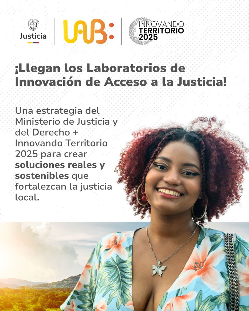 MinjusticiaCo's tweet photo. 🚀 Si trabajas por los derechos y el acceso a la justicia en tu comunidad, esta es tu oportunidad.

Con los Laboratorios de Innovación de Acceso a la Justicia podrás crear soluciones reales, sostenibles y con impacto local usando metodologías participativas y enfoque diferencial. https://t.co/148GqgH5VC
