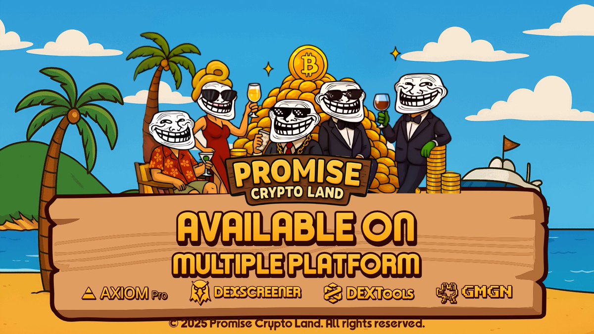 You can find #PROMISE directly on various platforms
Don't miss out. Get it now 🚀

DexScreener : dexscreener.com/solana/HWrRt67…
AXIOM : axiom.trade/meme/21X9C9rkb… 
GMGN : gmgn.ai/sol/token/HWrR… 
DEXTools : dextools.io/app/en/solana/…

#PROMISE 
#SolanaMemeCoins 
#memecoin1000x