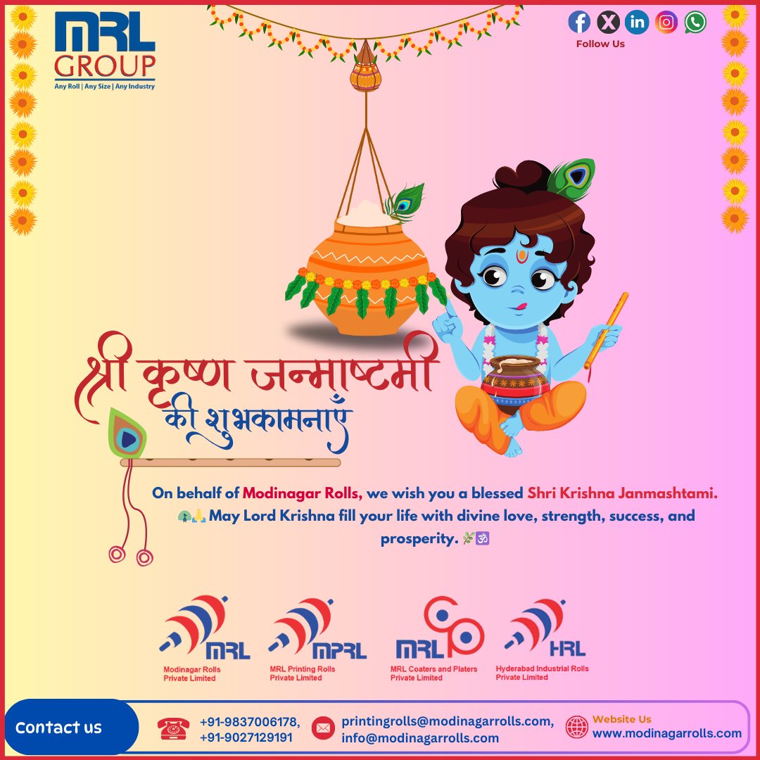 modinagarrolls's tweet image. 🔹Precision in Every Roll🌐
From Steel &amp;amp; Textile to Packaging &amp;amp; Printing,
 MRL Group, is trusted worldwide for quality &amp;amp; excellence.
📧printingrolls@modinagarrolls.com
📞9837006178 
🌐modinagarrolls.com
#ModinagarRolls #IndustrialRolls #Steel #Textile #Printing #Packaging