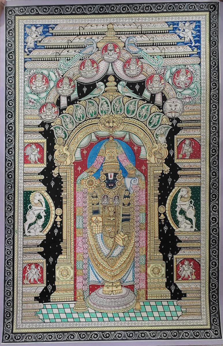 PattachitraP's tweet photo. Beautiful Venkateshwara painting on canvas.
Size - 40/25 inches 
Cost - 22,500 https://t.co/3EOtb3aS6X