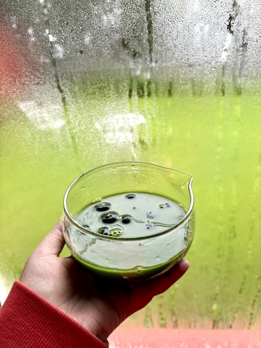 THEIZUMI01's tweet photo. Mist on the glass, matcha in the hand. 🍵✨
Every sip is a story of rain, calm, and green serenity. 🌧️💚

#IzumiMatcha #SipTheCalm #TeaRitual #MatchaMood https://t.co/VltJCu982L