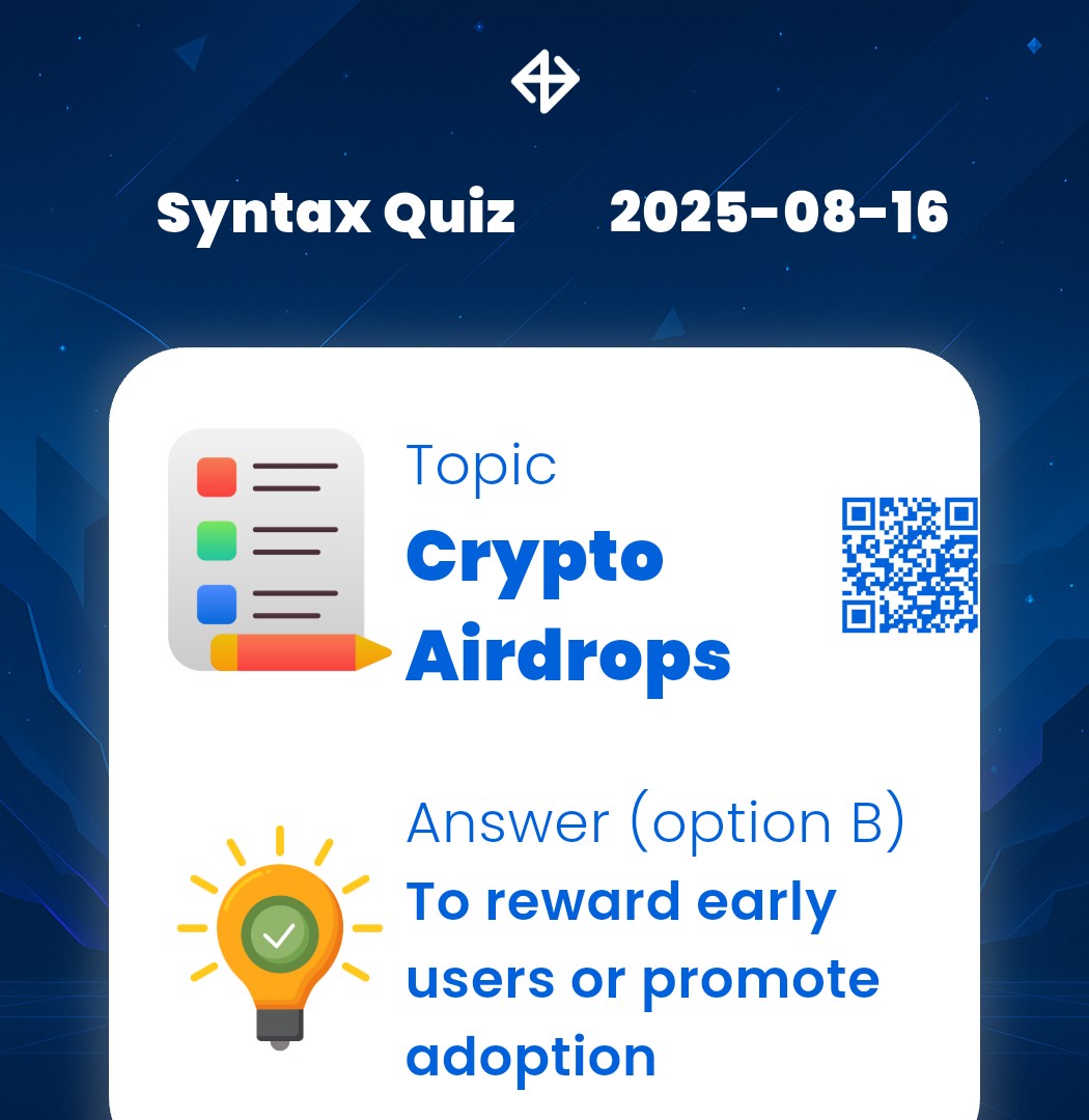 KISX_td's tweet image. August 16th Quiz of the day 
👇👇👇💯
Syntaxverse ✅ B
Xenea wallet ✅  A
Ari wallet ✅  B
Spur protocol ✅ D
Marina protocol ✅ B
#SyntaxVerse #learncrypto