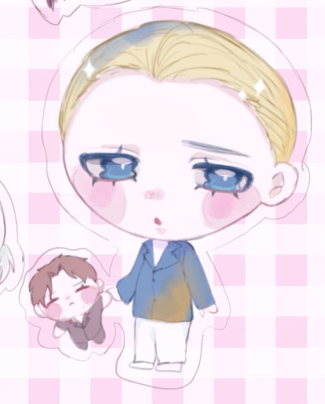 フォロワーにあげる絵でイライジャとダニールかきました‼️🎶