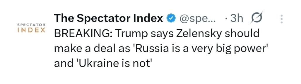 He literally called russia 'a dead economy' few days back.