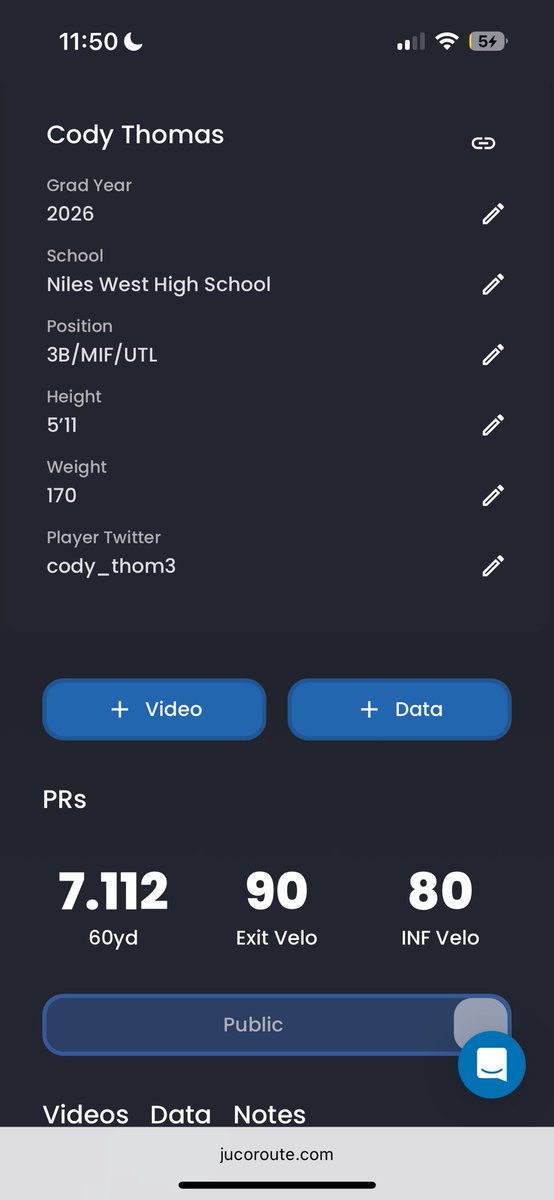 Cody Thomas (@cody_thom3) on Twitter photo Thank you <a href="/jucoroute/">#JucoRoute</a> for a great showcase last week. Here are my numbers along with a lasered 60 time. Thank you <a href="/jucoroute/">#JucoRoute</a> for a great showcase last week. Here are my numbers along with a lasered 60 time.
