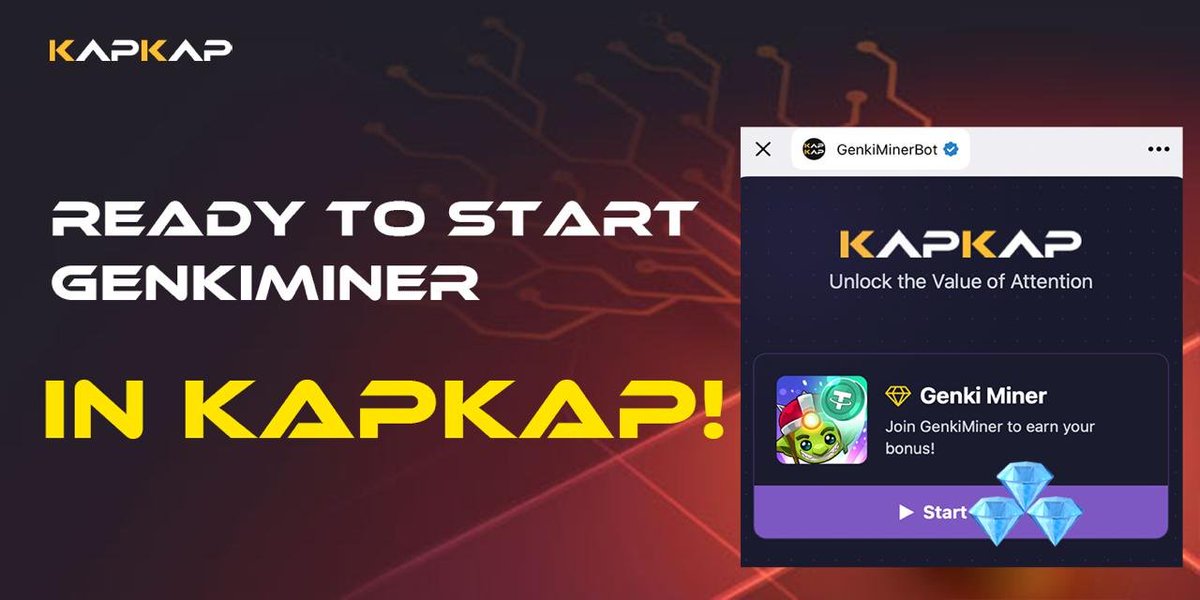 Kapkap_Hub's tweet photo. 📦 We’ve moved! Attention GenkiMiner players
Your mines, pickaxes, and treasure chests are safe—they’ve just moved to a smarter new home: KapKap!

• Your existing GenkiMiner account can log in directly to KapKap, no re-registration needed
• All game data, assets, and progress are fully preserved
• After migration, you can continue playing GenkiMiner through the KapKap platform

How to access GenkiMiner from KapKap:
1️⃣Open the KapKap Bot: https://t.co/qW13jqtlor (Yeah, it's the same bot link)
2️⃣Click Start under GenkiMiner
3️⃣Continue your miner journey—everything stays the same!

Future activities and new products will also be rolled out on the KapKap platform.

Safety Reminder
• Original GenkiMiner community links are now invalid. New official community link: https://t.co/rShV0bveer
• KapKap will never ask for your password via private messages or unknown links

If you have any migration questions, please leave a comment—we’ll compile and answer them.

Miners, welcome to KapKap! 🚀
