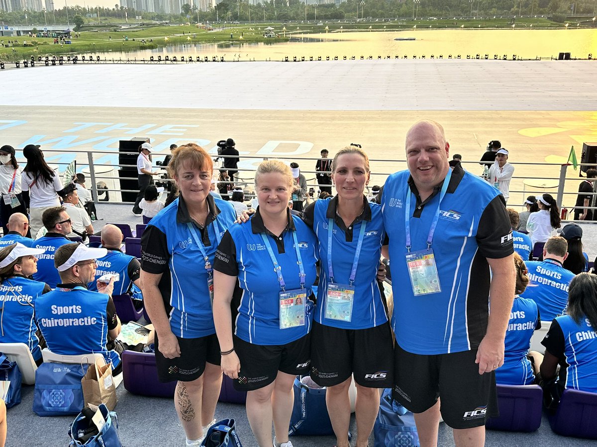 CraigCouillard's tweet photo. Just finished my first week at the 2025 World Games in Chengdu, China. I worked at the Men’s Softball venue this past week. Great week of providing Chiropractic care to athletes from all over the world

#RoadtoChengdu #WeareTheWorldGames #FICSFamily #FICSTWG2025 #Chosen4Chengdu https://t.co/1Q5M202mcl