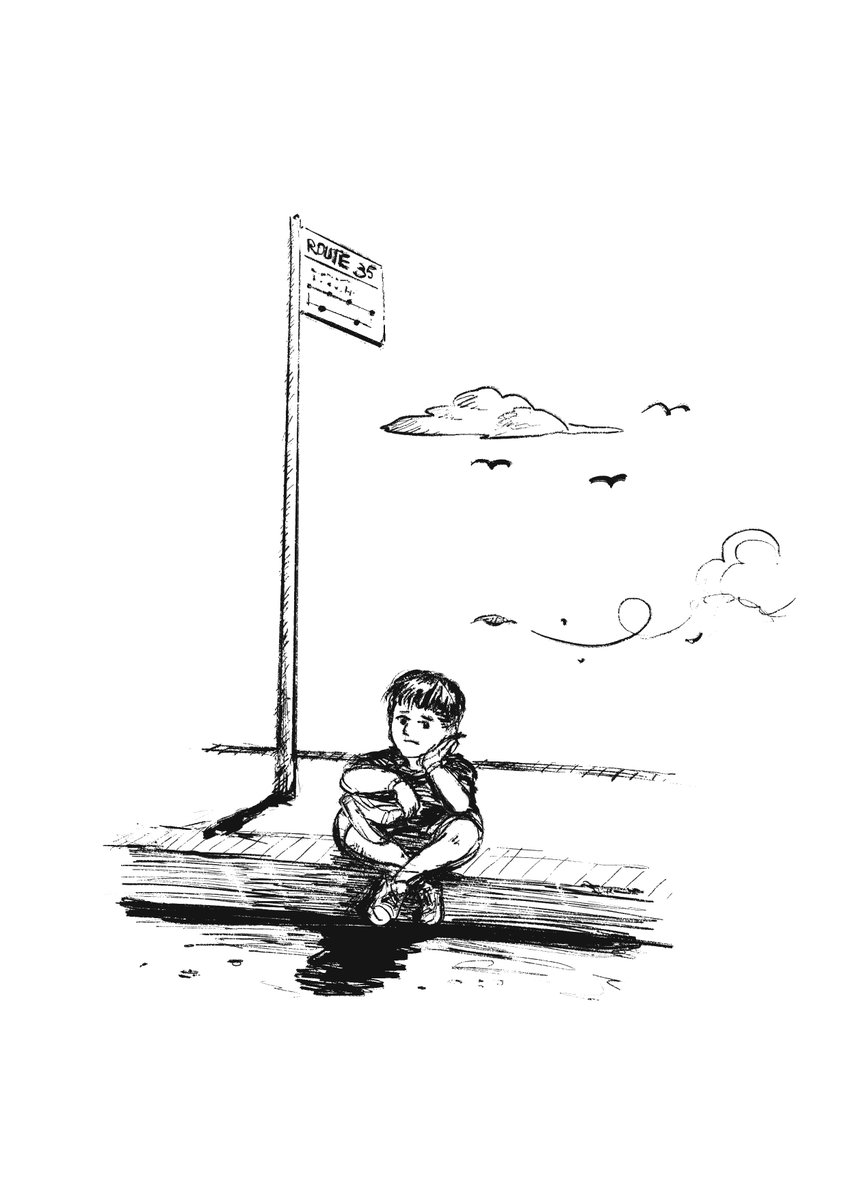 Heta_Studio's tweet photo. #inktober52 #inktober522025 #inktober2025 week 33 "Bus Stop #Inktober52BUSSTOP #inktober #drawing - please send me your feedback, or follow me by links on my profile! https://t.co/Ps7qWM2wkC