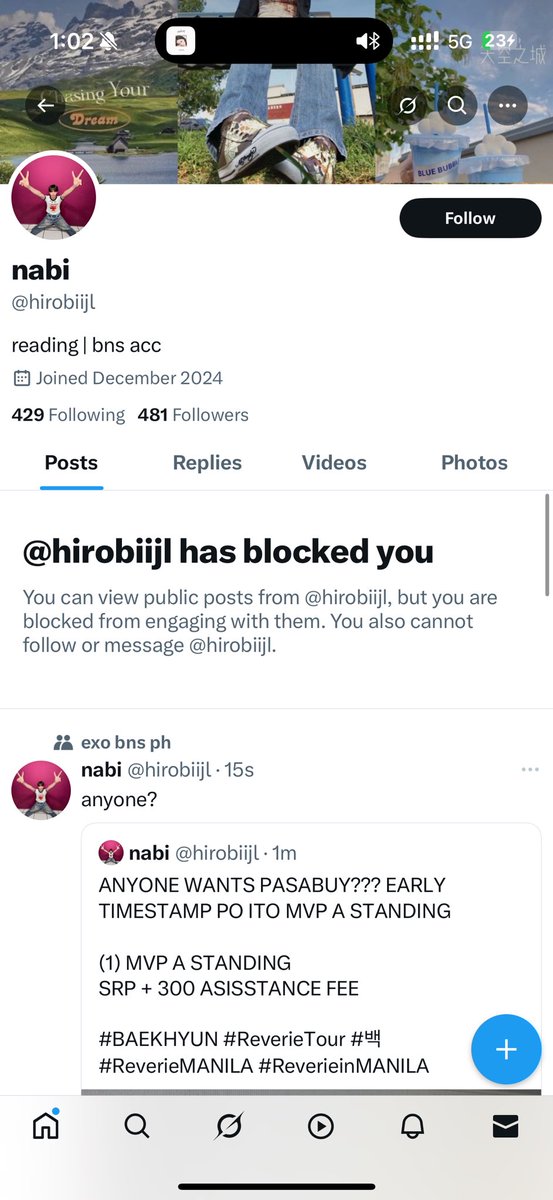 jhoustix_ALERT's tweet photo. SCAMMER ALERT

@hirobiijl 

other account @xox_joewahs @shaiinte 
#BAEKHYUN #ReverieTour #백 #ReverieMANILA #ReverieinMANILA https://t.co/CA5U87Z4Ap