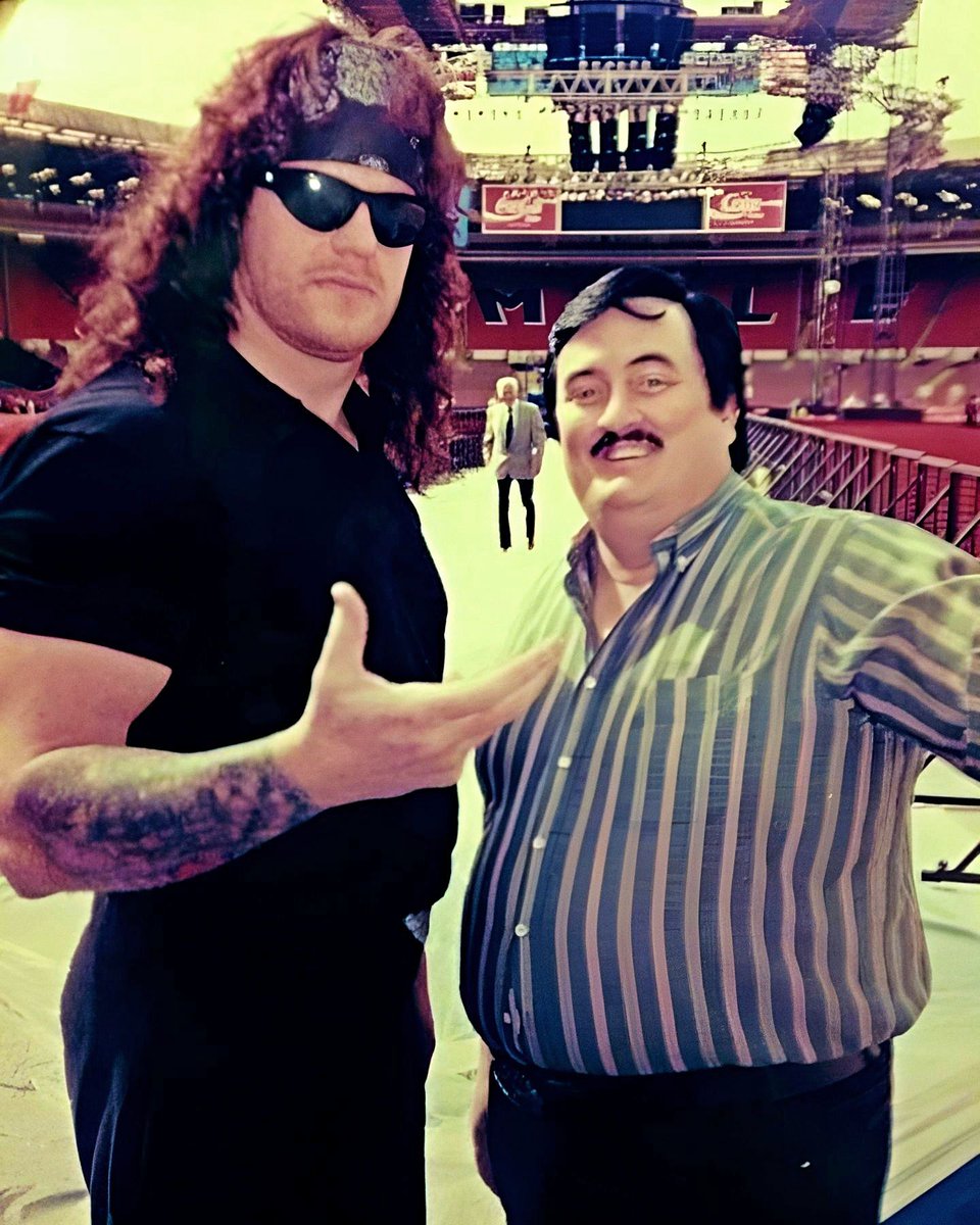Mark Calaway &amp; William Moody at Wembley Stadium prior to SummerSlam '92. ☀️ #WWF #WWE #SummerSlam #Undertaker #PaulBearer