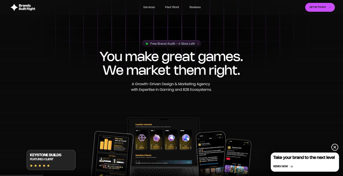 brandsbuiltrite's tweet photo. We help gaming studios turn worlds into brands.
From Roblox to Minecraft, we bridge the gap between “cool game” → “must-play phenomenon.”
Players don’t just play. They join a culture. https://t.co/Ckx3qCSxW8