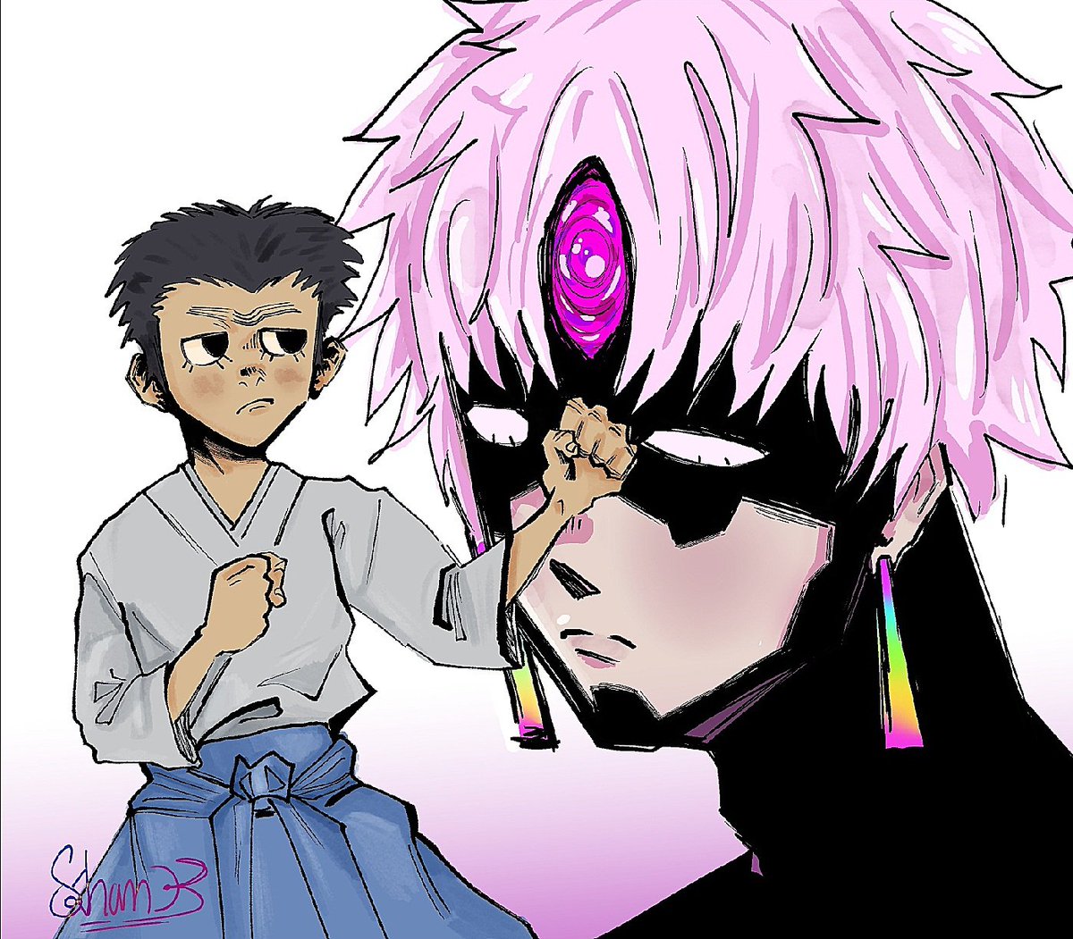 Goofygooter's tweet photo. MANJIRO !! 

#Dandadan #evileye #fanart #digitalart https://t.co/clGgyiMsNe