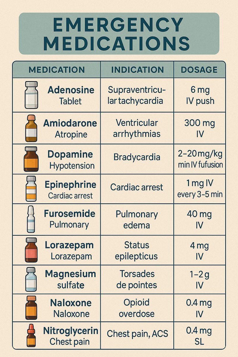 Uses or emergency medicine