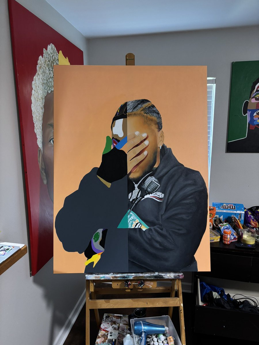 “DAYO II” by <a href="/LouisianaBeedy/">BEEDY 👨🏾‍🎨</a> 

3ft x 4ft
Satin Acrylic on Canvas 

#KeepYoHeadUp 👨🏾‍🎨