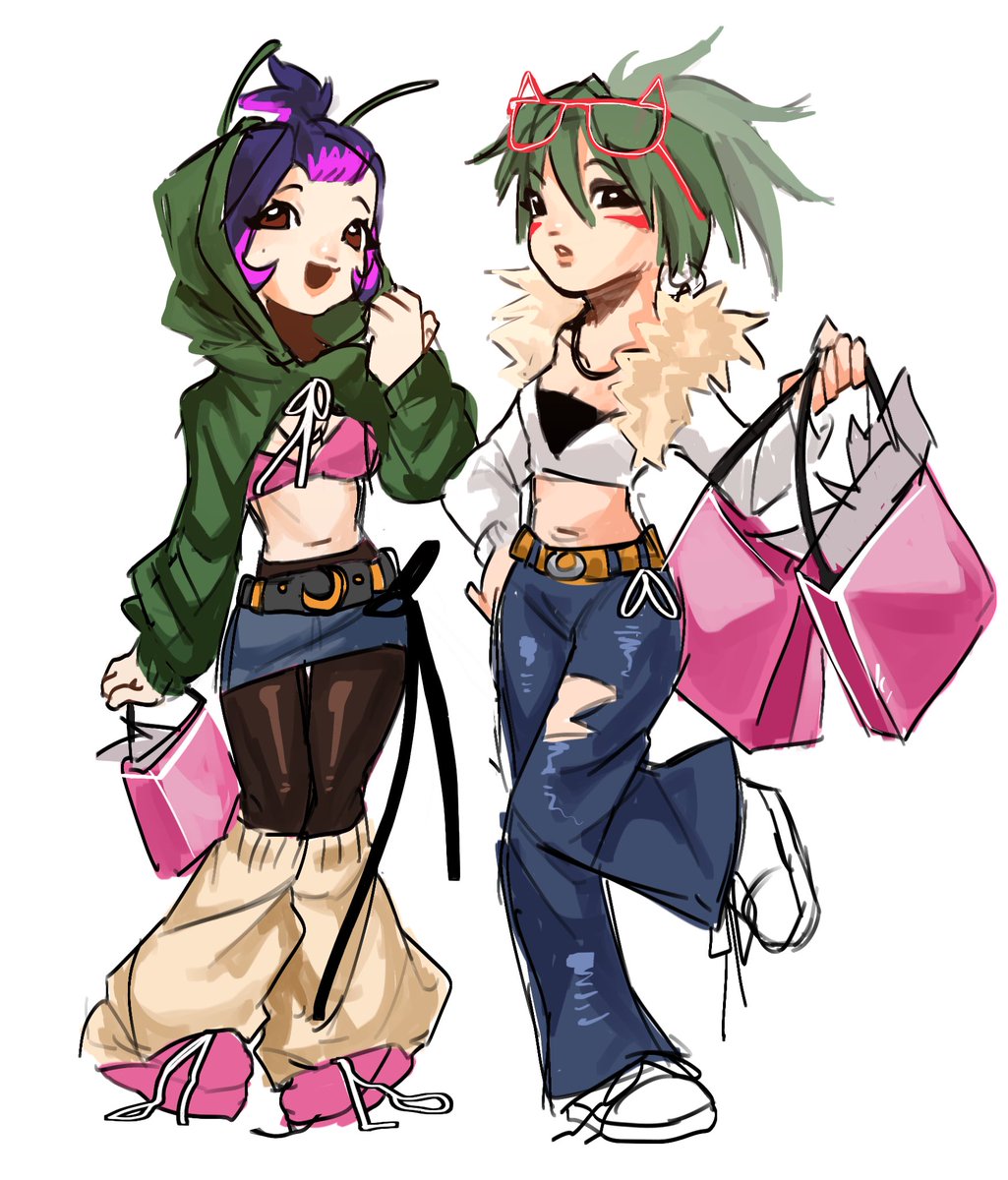 #Overwatch2Fanart 
Kiri and juno doodle