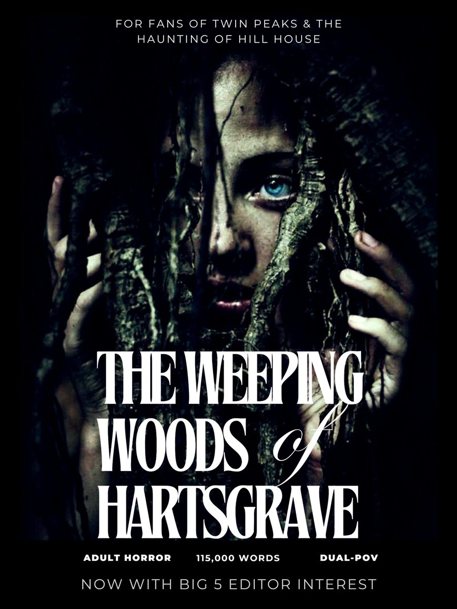 TWIN PEAKS meets Netflix's HILL HOUSE when Avery hunts her estranged twin sister's killer in a haunted small town, but the suspects - and the Weeping Woods itself - are hunting her back, and solving the case means facing her own lies or being consumed by them.

#posterpit #A #H