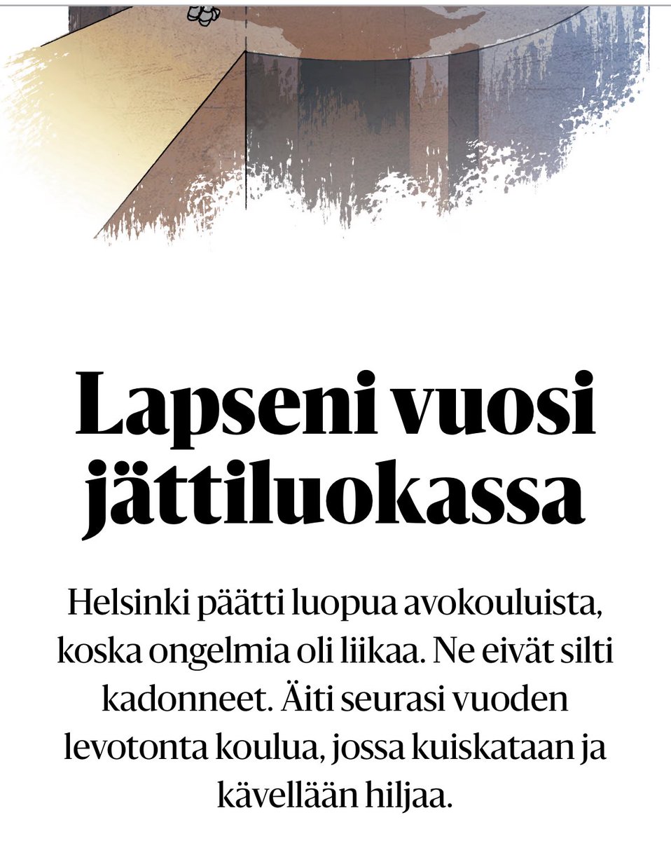 Kaikenlainen maalaisjärki sai väistyä opetusalan reformien alta. Kaoottiset avoimet tilat, yliampuvat digiloikat, kirjojen ja kynien vähättely, huikenteleva itseohjautuvuus, joka osalle toimii kuin heitteillejättö. 

Maksajana lapset ja perheet - ja monet opettajat.

Eikä kukaan